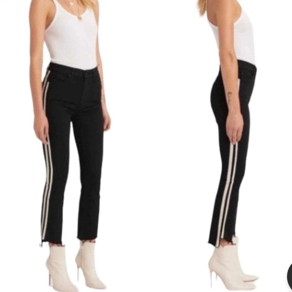 Mother Insider Crop Step Fray Jean In Guilty Racer
